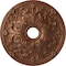 Ekena Millwork Jamie Ceiling Medallion (Canopies up to 3 7/8"), 23 5/8"OD x 3 7/8"ID x 2 1/8"P, Polished Copper CM23JAPOS - alternate 1